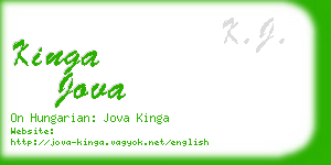 kinga jova business card